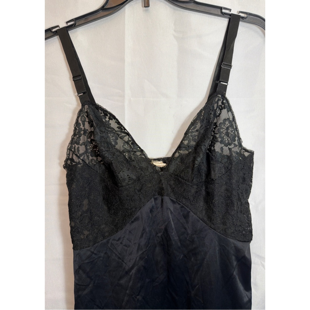 Vintage Aristocraft Womens Black Lace Slip Dress Fairy Goth Whimsigoth Festival